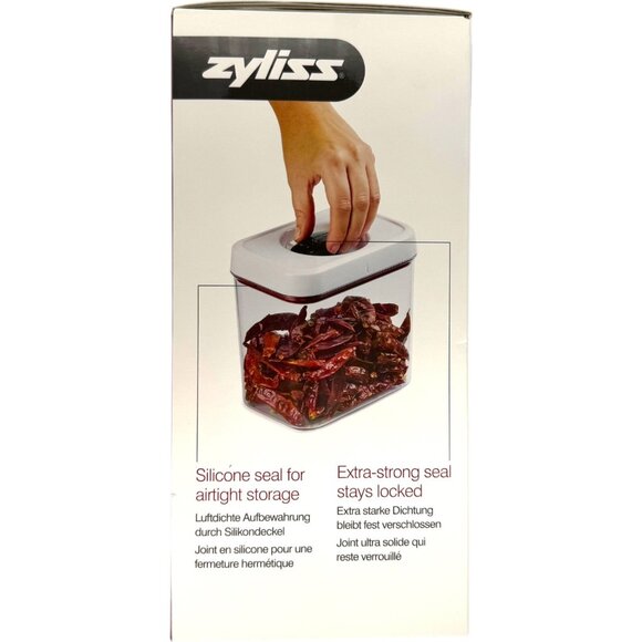 Zyliss Twist & Seal 5 Pc Airtight Food Storage Container Set BPA Free White Red - Picture 4 of 5